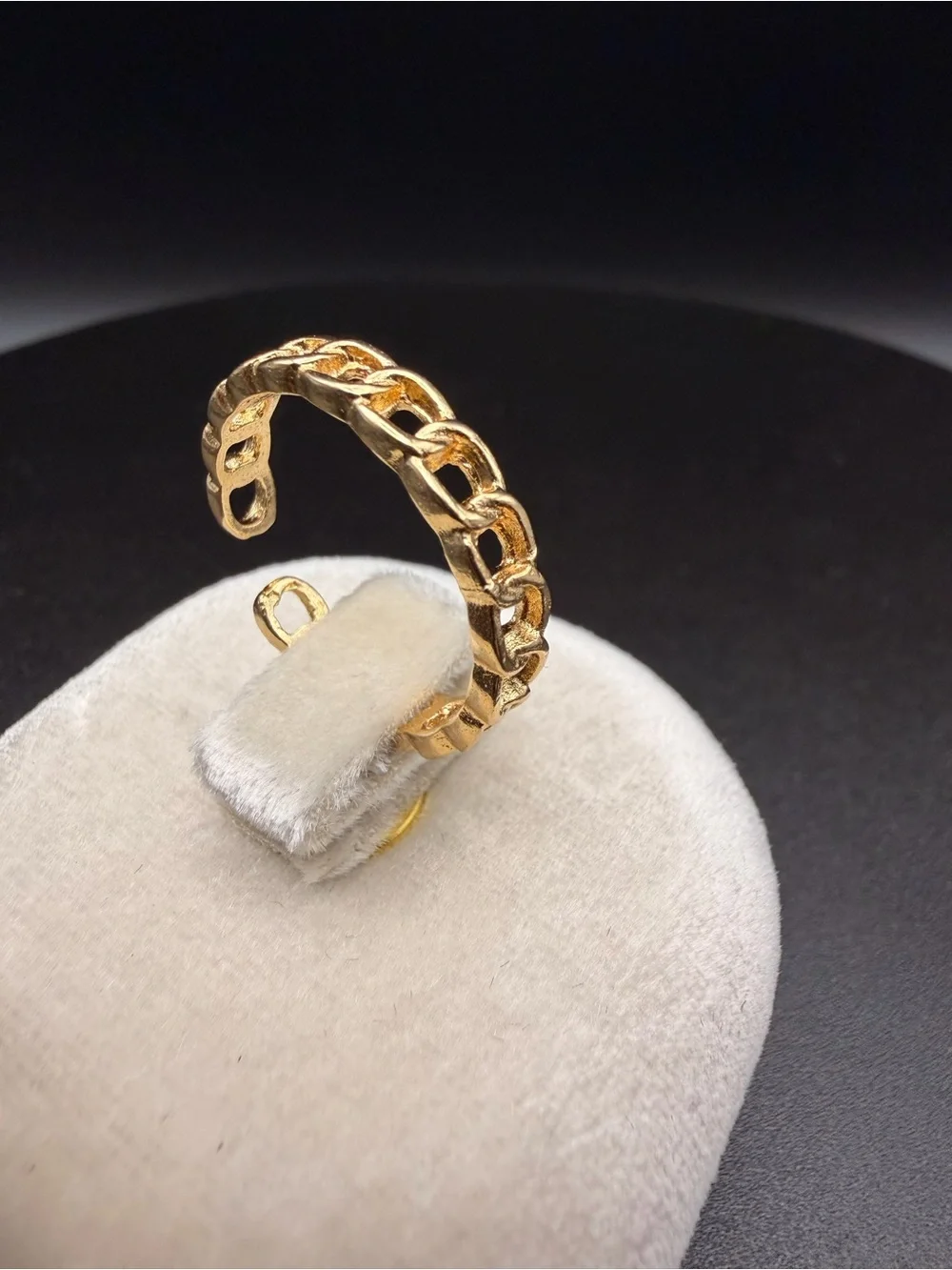 Gold Chain Stackable Women's Ring - Gold Tone